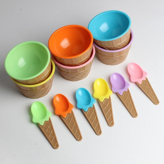 Ice Cream Bowls With Spoon (Pack Of 4)
